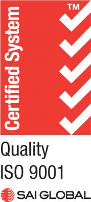 ISO 9001 quality management certified badge